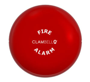 Vimpex ClamBell 24V 6" Fire Alarm Bell - Shallow Base - Red EN54-3