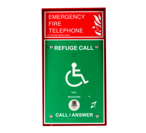 Cameo Combined Green Disabled Refuge/Red Fire Telephone Outstation, Surface Mount - Radial Wired (CRT/GRS/R)