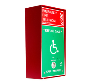 Cameo Combined Green Disabled Refuge/Red Fire Telephone Outstation, Surface Mount - Radial Wired (CRT/GRS/R)