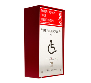 Cameo Combined S/Steel Disabled Refuge/Red Fire Telephone Outstation, Surface Mount, Radial Wired (CRT/SRS/R)