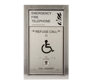 Cameo Combined Stainless Steel Disabled Refuge/Fire Telephone Outstation, Flush Mount - Loop Wired (CRT/SSF/L)