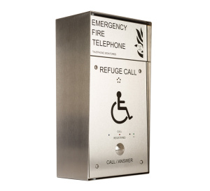 Cameo Combined Stainless Steel Disabled Refuge/Fire Telephone Outstation, Surface Mount, Radial Wired (CRT/SSS/R)