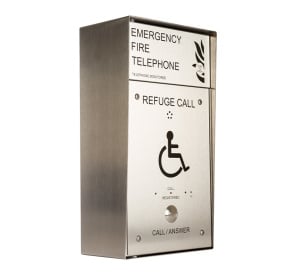 Cameo Combined Stainless Steel Disabled Refuge/Fire Telephone Outstation, Surface Mount - Loop Wired (CRT/SSS/L)