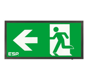 ESP Duceri 3W LED IP20 Emergency Exit Box (Arrow Left) (Black) (D120LBK)