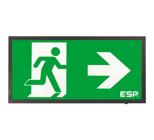 ESP Duceri 3W LED IP20 Emergency Exit Box (Arrow Right) (Black) (D120RBK)