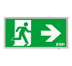 ESP Duceri 3W LED IP20 Emergency Exit Box (Arrow Right) (Chrome) (D120RCH)