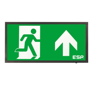 ESP Duceri 3W LED IP20 Emergency Exit Box (Arrow Up) (Black) (D120UBK)