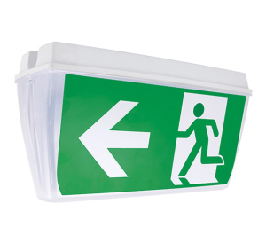 ESP Duceri 3W LED IP65 Emergency Exit Sign Bulkhead (inc All Legends) (D151AWH)