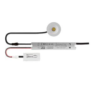 ESP Duceri 5W LED IP20 Open Lens Emergency Downlight - Lithium Battery (D2413WH)