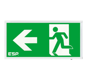 ESP Duceri 3W LED IP20 Emergency Exit Box with Self Test (Arrow Left) (D520LWH)
