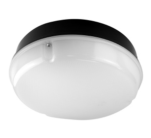 BLE ENDCLIFFE 14W IP65 Circular Emergency Amenity Light c/w Microwave Sensor - Black Base (EL-120701-BL-M3-MW)