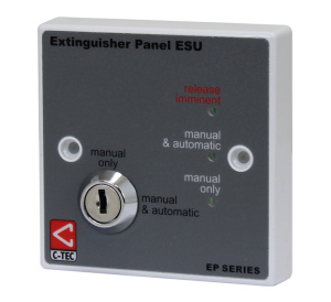 C-TEC EP Extinguisher Release Economy Remote Status Unit, Single Gang (EP211)