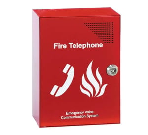 C-TEC Red Type A Fire Telephone Outstation with Handset (Key Lockable) (EVC301RLK)
