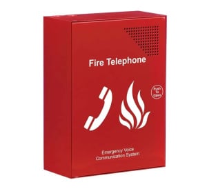 C-TEC Red Type A Fire Telephone Outstation with Handset (Push to Open) (EVC301RPO)