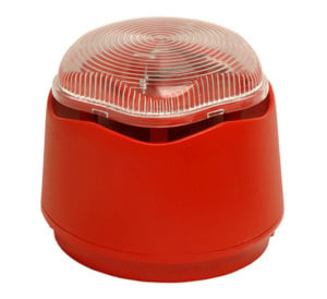 Vimpex Banshee EXCEL LITE Conventional Sounder LED Beacon - Red Body, White Lens (958CHL1100)