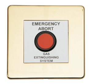 Advanced ExGo Abort Switch in Brass Trim Cover Plate (EXP-004-003)