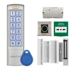 ESP Aperta Single Door Internal Proximity Keypad Kit c/w Contactless Exit Button (Silver Keypad) (EZT3KC)