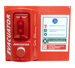 Evacuator Site Alarm Mounting Board with Fire Action Notice (FMCEVAMB1)