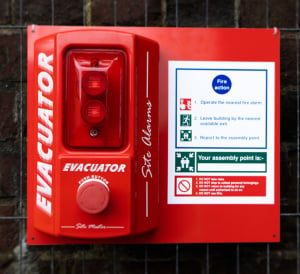 Evacuator Site Alarm Mounting Board with Fire Action Notice (FMCEVAMB1)