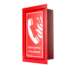 Cameo Type A Fire Telephone Outstation, Red, Flush mount - Radial Wired (FTO/RFR)