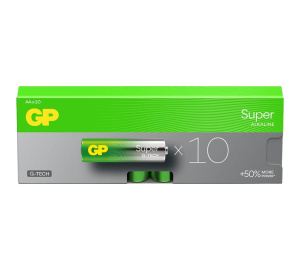 GP Super G-Tech AA Alkaline Batteries | 10-Year Anti-Leak