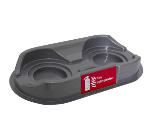 FMC Double Universal Fire Point Extinguisher Stand (Grey) (FMCUVP2G)