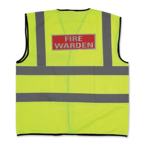 High Visibility Fire Warden Waistcoat - Medium