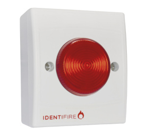 Vimpex Identifire Tritone Sounder VID - White Body, Red Lens, Surface Mount (10-1110WSR-S)