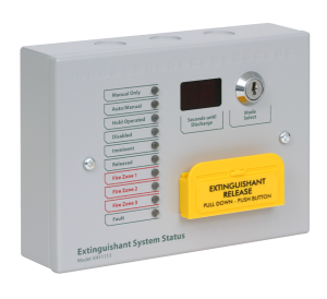 Kentec Sigma Si - 10 LED Extinguishant Status Unit c/w Manual Release & Mode Select Keyswitch (K911113M8)