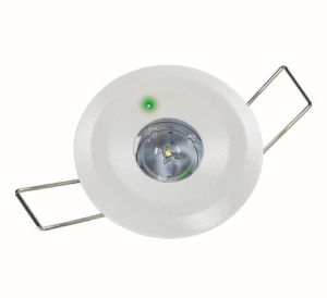 Advanced LED-Lite 3W LED Emergency Downlighter - Addressable - Recessed - Maintained - Open Area Lens (LLED3/M3/P/REM)