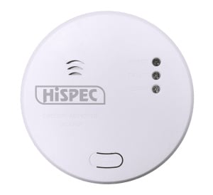 Hispec Mains Powered Carbon Monoxide Alarm with 10 Year Lithium Back-Up Battery (HSSA/CO/FF10)