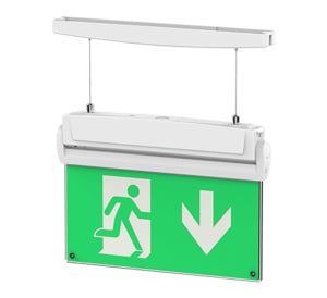 BLE MEERSBROOK 5 in 1 LED Hanging Exit Sign with Self Test (EL-131950)