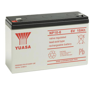 Yuasa NP 6v 10Ah Sealed Lead Acid Battery (NP10-6)