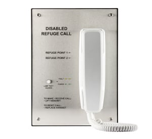 Cameo Orbital RS2 2-Line Disabled Refuge Control Panel c/w Batteries, Surface Mount - Radial Wired (ORB/R/RS2S)