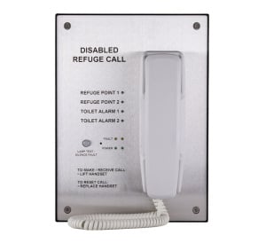 Cameo Orbital RS2-TA 2-Line Disabled Refuge & Toilet Alarm Control Panel c/w Batteries, Surface Mount, Radial Wired (ORB/R/RS2S/TA)