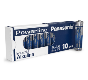 Panasonic Powerline AA Industrial Alkaline Batteries (Pack of 10) (LR6AD)