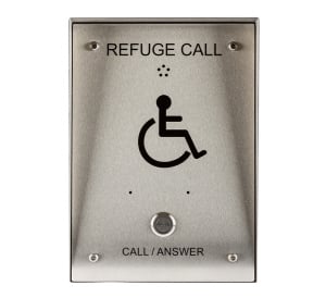 Cameo Type B Disabled Refuge Outstation, Weather Resistant (IP33), Stainless Steel with Surface Back Box - Loop Wired (RCO/WR/L)