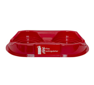 FMC Universal Fire Point Extinguisher Stand - Double - Red