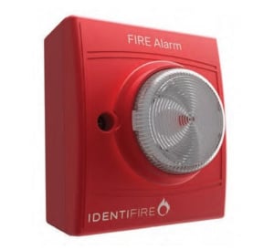 Vimpex Identifire Tritone Sounder VID - Red Body, White Lens, Surface Mount (10-1110RSW-S)