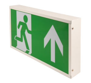 Hispec Rhine 2.5W Universal LED Emergency Exit Box with Self Test (Arrow Up) (HSEM/LEDEB-ST)