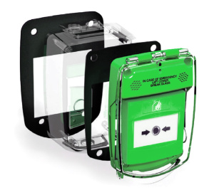 Vimpex Smart+Guard Enviro Weatherproof Call Point Cover - Green - Surface Mount - with Sounder (SGE-SS-G-32)