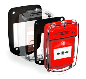 Vimpex Smart+Guard Enviro Weatherproof Call Point Cover - Red - Surface Mount - with Sounder (SGE-SS-R-32)