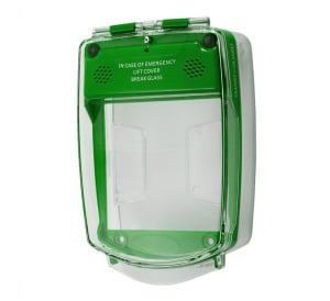 Vimpex Smart+Guard Call Point Cover - Green - Surface Mount - with Sounder (SG-SS-G-32)