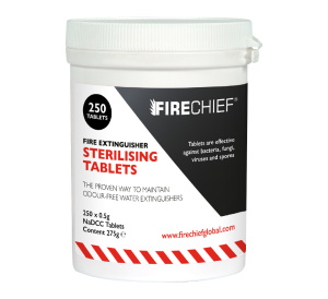 Firechief Fire Extinguisher Sterilising Tablets - Tub of 250