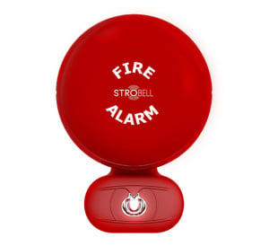 Vimpex StroBell 24V Combined Fire Alarm Bell and Strobe - Red - Shallow Base (SBE6-RS-024-EN-RW)