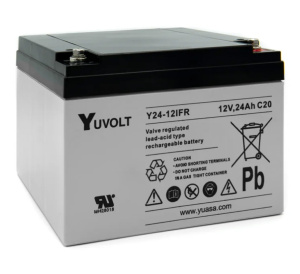 Yuasa Yuvolt 12v 24Ah Sealed Lead Acid Battery - Flame Retardant (Y24-12FR)