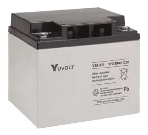 Yuasa Yuvolt 12v 38Ah Sealed Lead Acid Battery (Y38-12)