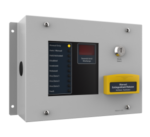 Kentec Sigma ZSi - 10 LED Weatherproof Extinguishant Status Unit c/w Manual Release & Mode Select Keyswitch (W921113W8)