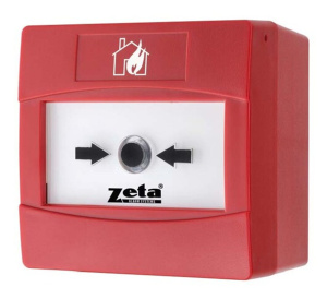 Zeta Infinity ID2 Indoor Manual Call Point c/w Surface Backbox, Bezel and Cover (ID2-MCP)
